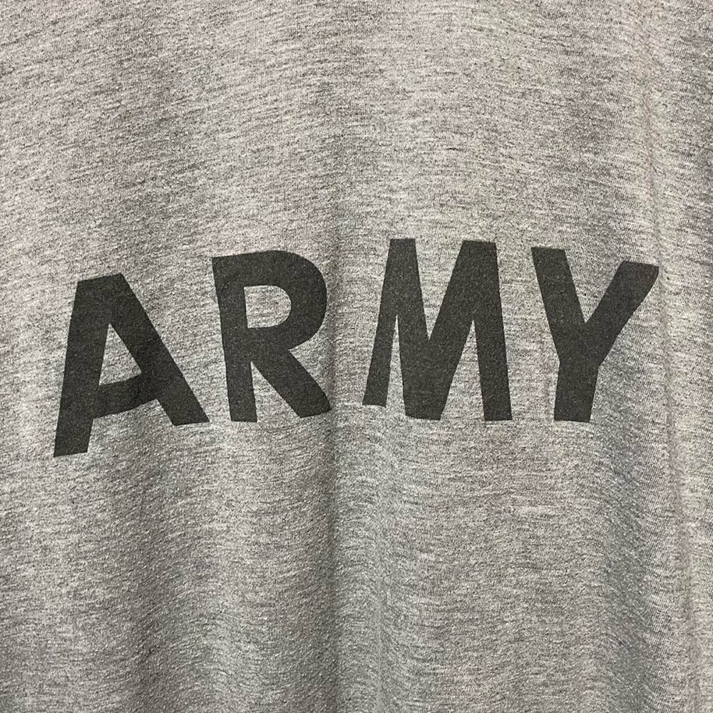 gray United States Army military back logo graphic vintage 2000s Casual T-shirt - Picture 2 of 5